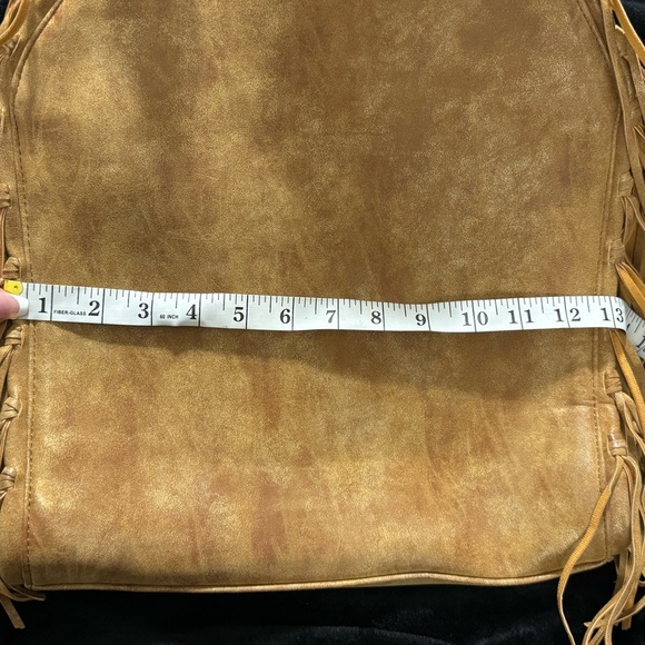 STEVEN-BY STEVE MADDEN GOLD STUD FRINGE HANDBAG - Picture 5 of 15